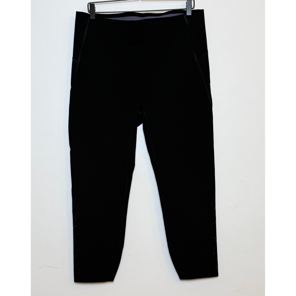 Spanx Every Wear‎ Laser Wave Legging Black Laser Cut High Rise Size 1X